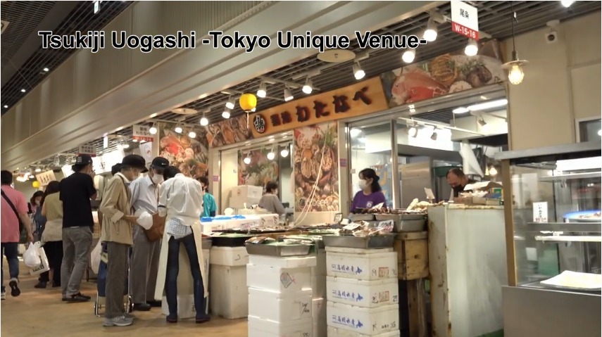 Online promotional video shooting at Tsukiji Uogashi